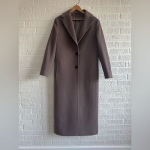NWT Cinzia Rocca Luxury Long Wool & Cashmere Coat Size 6, Medium